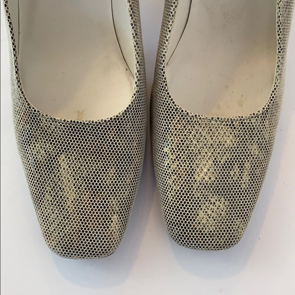 Stuart Weitzman Metallic Snake Block Heel Pump - image 2